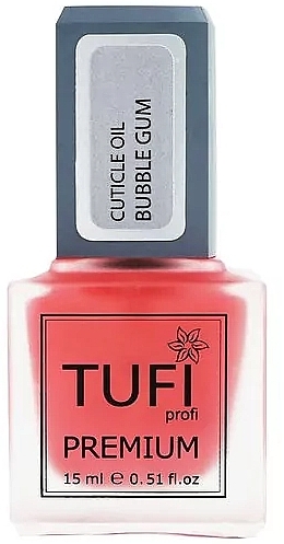 Bubble Gum Cuticle Oil with Brush - Tufi Profi Premium Cuticle Oil — photo N1