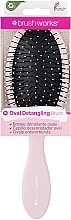 Oval Hair Brush, pink - Brushworks Professional Oval Detangling Hair Brush Pink — photo N1