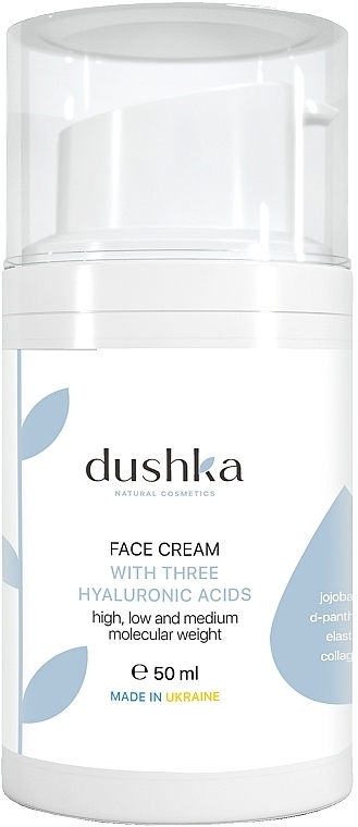 Hyaluronic Acid Face Cream - Dushka — photo N1