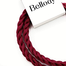Elastic Hair Band, bordeaux red, 4 pcs - Bellody Original Hair Ties — photo N3