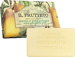 Fragrances, Perfumes, Cosmetics Mint & Quince Soap - Nesti Dante Il Frutteto Mint & Quince Pear Soap