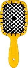 Hair Brush, black teeth, yellow - Janeke SuperBrush Vented Brush Yellow — photo N1