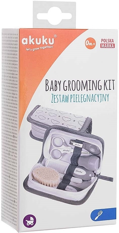 Baby Care Set, grey - Akuku Hooligans Baby Care Starter Kit — photo N5