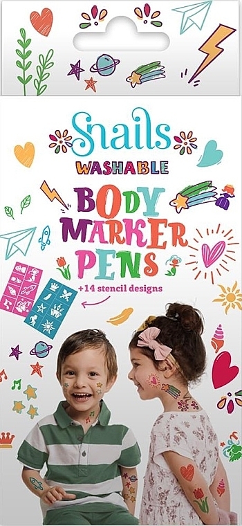 Body & Face Marker Pens, 6 pcs. - Snails Body Marker Pens — photo N1