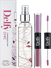 Fragrances, Perfumes, Cosmetics Delfy Chic - Set (b/spray/150ml + lipstick/5ml)