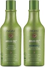 Fragrances, Perfumes, Cosmetics Oily Hair Kit - Inoar Argan Oil Kit (shm/500ml + conditioner/500ml)