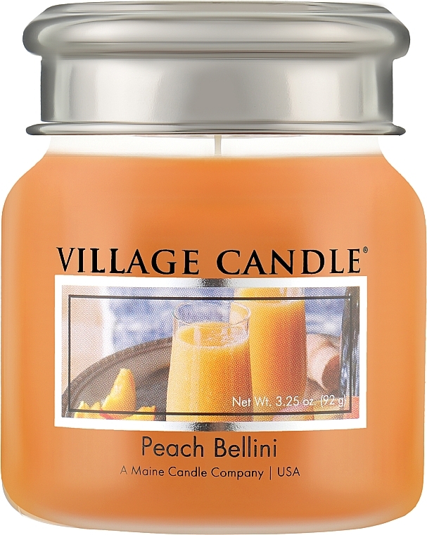 Scented Candle in Jar "Peach Bellini" - Village Candle Peach Bellini — photo N1