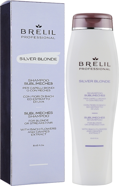 Anti-Yellow Shampoo - Brelil Silver Blonde Sublimeches Shampoo — photo N4