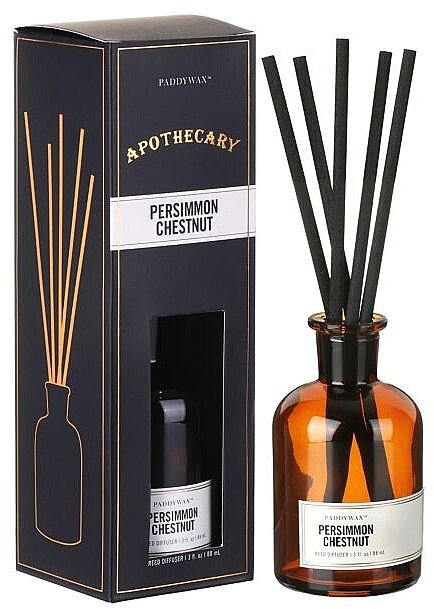 Fragrance Diffuser - Paddywax Apothecary Glass Reed Diffuser Persimmon & Chestnut — photo N4