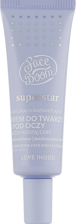 Moisturising & Brightening Face & Eye Cream - BodyBoom FaceBoom SuperStar Illuminating Face And Eye Cream — photo N1