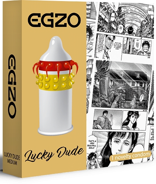 Lucky Dude Condoms with Mustache - Egzo — photo N7