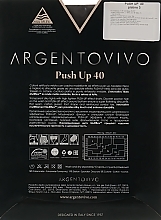 Tights "Push Up 40" 40 DEN, platino - Argentovivo — photo N13