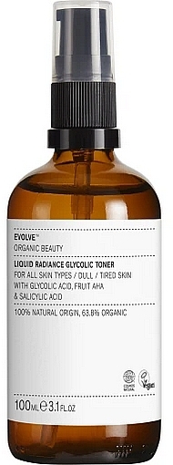 Face Toner - Evolve Organic Beauty Liquid Radiance Glycolic Toner — photo N1