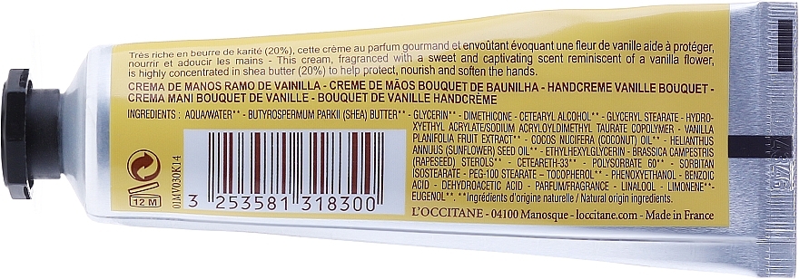 Hand Cream - L'occitane Hand Cream Shea Butter Vanilla — photo N2