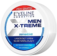 Fragrances, Perfumes, Cosmetics Soothing Ultra-Moisturizing Face, Hand & Body Cream - Eveline Cosmetics Men X-Treme Sensitive Cream