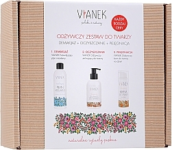 Fragrances, Perfumes, Cosmetics Nourishing Set - Vianek (micel/water/200ml + gel/150ml + cr/50ml)