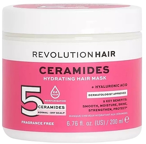 Hair Mask - Revolution Haircare 5 Ceramides + Hyaluronic Acid Hydrating Hair Mask	 — photo N1