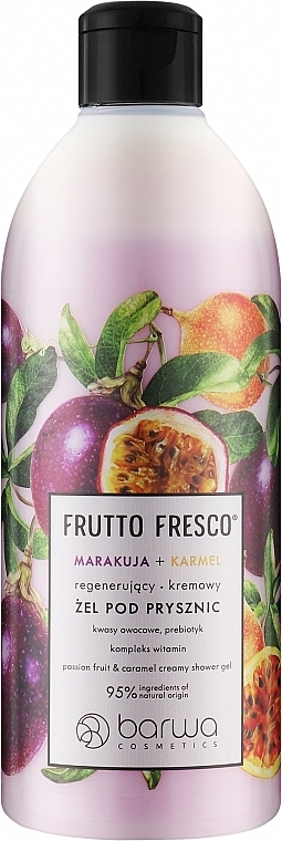 Passion Fruit & Caramel Revitalizing Shower Gel - Barwa Frutto Fresco Passion Fruit & Caramel Creamy Shower Gel — photo N1
