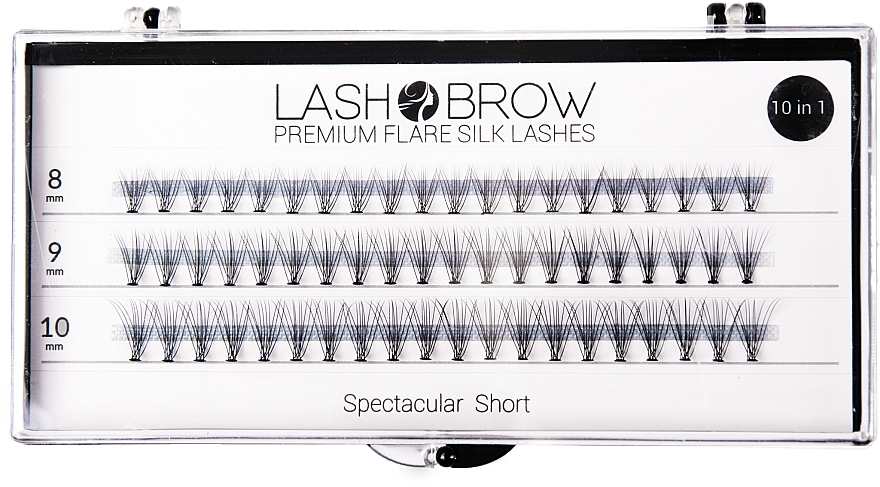 False Lashes - Lash Brown Premium Flare Silk Lashes Spectacular Short — photo N1
