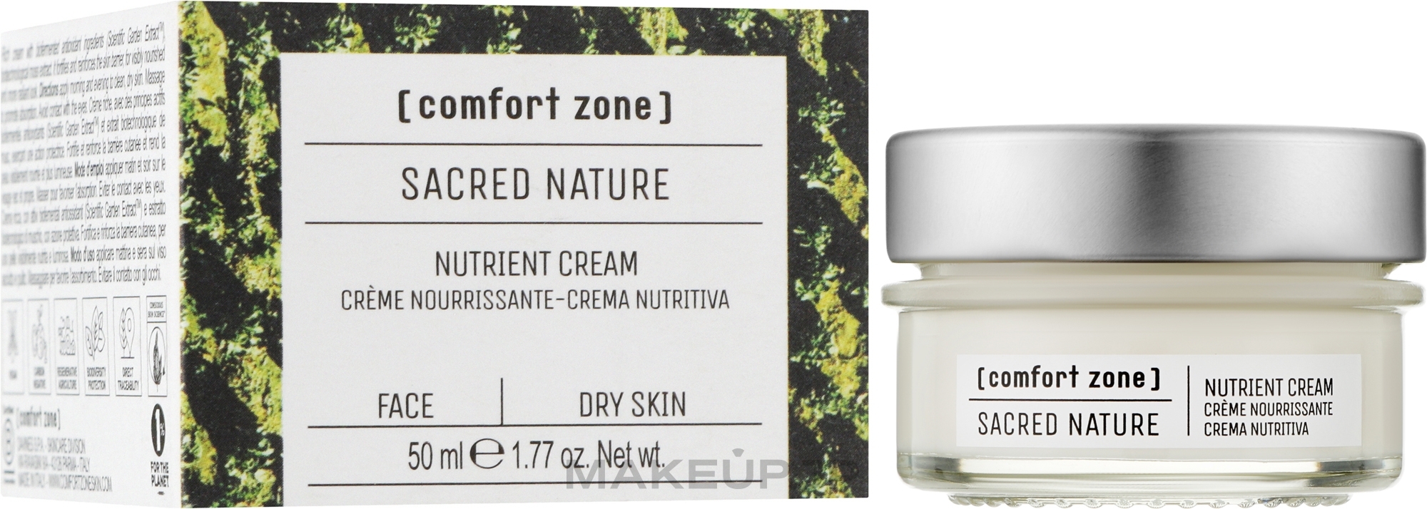 Nourishing Face Cream - Comfort Zone Sacred Nature Nutrient Cream — photo 50 ml