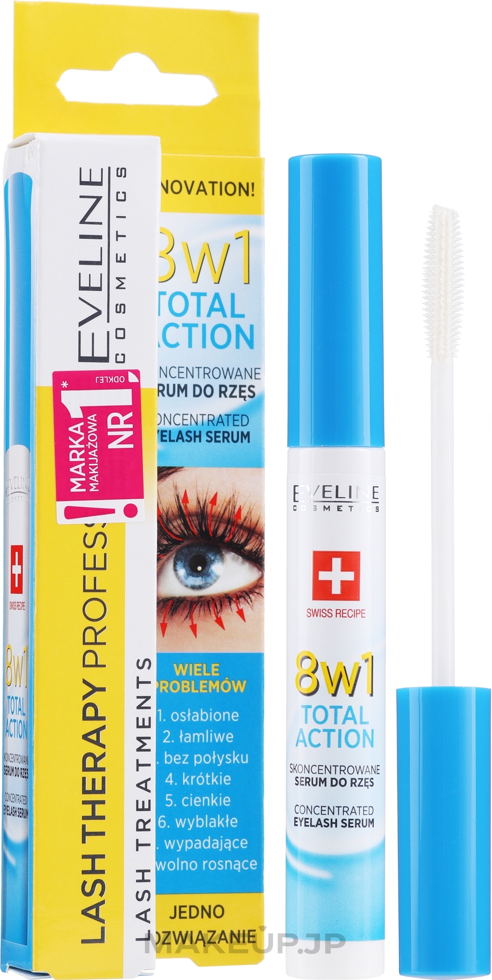 Eyelash Serum - Eveline Cosmetics Multi-Purpose Eyelash Serum Total Action 8in1 — photo 10 ml