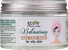 Balancing Clay Face Mask for Oily Skin - Eco U Balancing Clay Face Mask For Oily Skin — photo N2