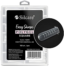 Fragrances, Perfumes, Cosmetics Reusable Nail Forms, square - Silcare Dual Nail Forms