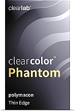 Colored Contact Lenses, white with black border, 2 pieces - Clearlab ClearColor Phantom Manson — photo N3