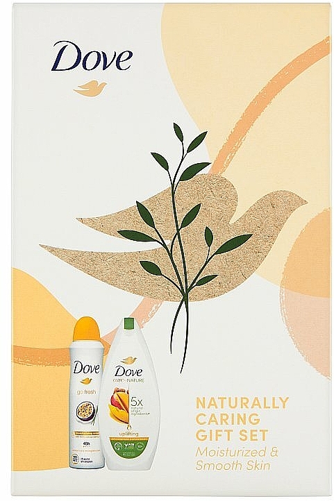 Set - Dove Naturally Caring Gift Set (sh/gel/250 ml + deo/spray/150 ml) — photo N4
