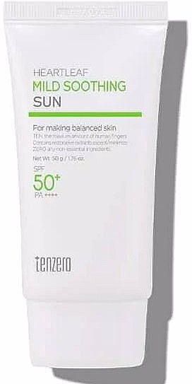 Soothing Facial Sunscreen - Tenzero Heartleaf Mild Soothing Sun SPF 50+ Pa++++ — photo N1