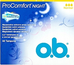 Fragrances, Perfumes, Cosmetics Tampons, 48 pcs - O.b. ProComfort Night Normal