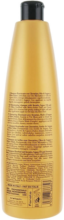 Moisturizing Gold Shampoo - Fanola Oro Therapy Shampoo Oro Puro — photo N6