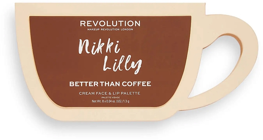 Face & Lip Makeup Palette - Makeup Revolution X Nikki Lilly Coffee Cup Cream Face & Lip Palette — photo N5