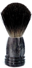 Fragrances, Perfumes, Cosmetics Shaving Brush with Badger Fiber, plastic, grey marble - Golddachs Pure Badger Plastic Grey Marble