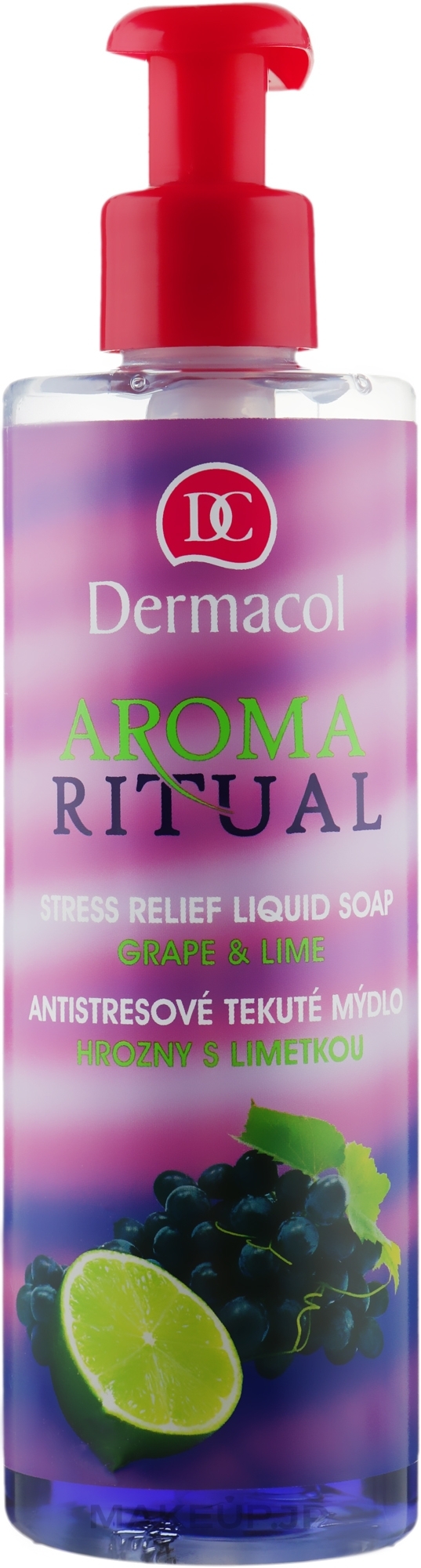 Liquid Soap "Grape and Lime" - Dermacol Aroma Ritual Liquid Soap Grape&Lime — photo 250 ml