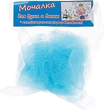 Bath Sponge "Bow", blue - Avrora Style — photo N2