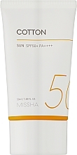 Velvet Sunscreen - Missha All Around Safe Block Cotton Sun SPF 50+ PA++++ — photo N1