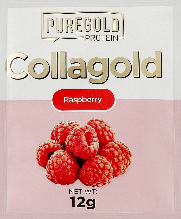 Raspberry Flavored Collagen + Hyaluronic Acid, Vitamin C and Zinc - PureGold CollaGold Raspberry — photo N1