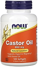 Castor Oil, 650mg, 120 softgels - Now Foods Castor Oil — photo N5