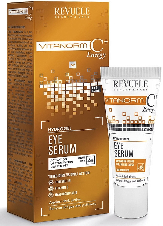 Hyaluronic Eye Serum - Revuele Vitanorm C+ Energy Eye Serum — photo N2