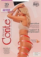 Fragrances, Perfumes, Cosmetics Tights "Active Soft" 20 Den, grafit - Conte