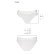Panties with Transparent Insert, white - Passion — photo N2