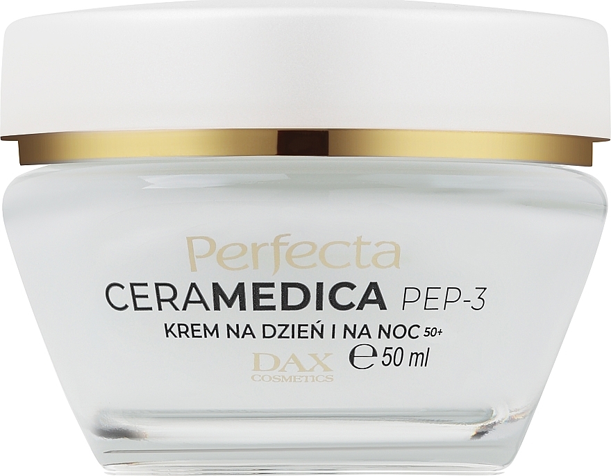 Day & Night Anti-Wrinkle Cream 50+ - Perfecta Ceramedica Pep-3 Lifting Anti-Aging Face Cream 50+ — photo N1