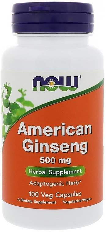 American Ginseng, capsules, 500mg - Now Foods American Ginseng — photo N1