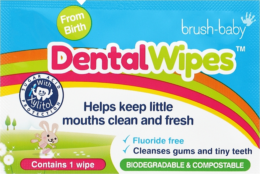 Disposable Baby Dental Wipes - Brush-Baby — photo N2