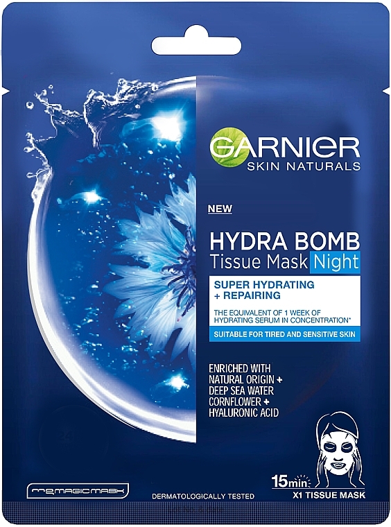Face Mask - Garnier Skin Naturals Hydra Bomb Tissue Mask Sea Water — photo N11