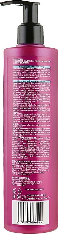 Hyaluronic Volumizing & Moisturizing Conditioner - Re:form Re:filler Hyaluronic Balm — photo N2