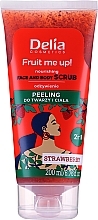 Fragrances, Perfumes, Cosmetics Face & Body Scrub with Strawberry Scent - Delia Fruit Me Up! Strawberry Face & Body Scrub