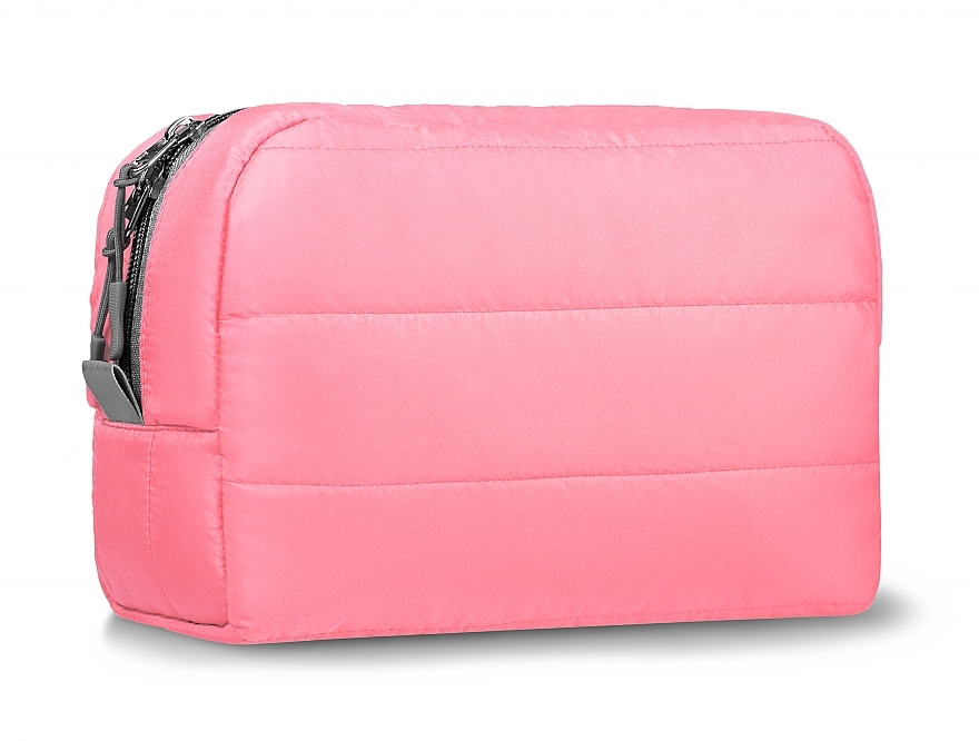 Quilted Classy Makeup Bag, pink - Makeup Cosmetic Bag Pink — photo N1