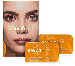 Fragrances, Perfumes, Cosmetics Colored Contact Lenses "Honey", 1 month - Swati 1-Month Hazel Coloured Lenses
